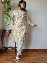 New Exclusive Hand  block printed Stitched Cotton  Kurtis with Pant